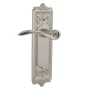 Nostalgic Warehouse Swan Passage Door Lever Set with Egg & Dart Rose for 2-3/8" Backset Doors Satin Nickel