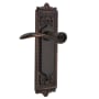 Nostalgic Warehouse Swan Passage Door Lever Set with Egg & Dart Rose for 2-3/8" Backset Doors Timeless Bronze