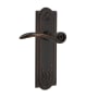 Nostalgic Warehouse Swan Right Handed Non-Turning One-Sided Door Lever with Meadows Rose Timeless Bronze