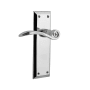Nostalgic Warehouse Swan Non-Turning One-Sided Door Lever with New York Rose Bright Chrome