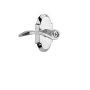 Nostalgic Warehouse Swan Right Handed Privacy Door Lever Set with Cottage Rose for 2-3/4" Backset Doors Bright Chrome