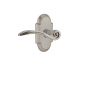 Nostalgic Warehouse Swan Right Handed Privacy Door Lever Set with Cottage Rose for 2-3/4" Backset Doors Satin Nickel