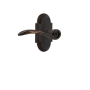 Nostalgic Warehouse Swan Right Handed Privacy Door Lever Set with Cottage Rose for 2-3/4" Backset Doors Timeless Bronze