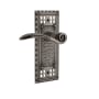 Nostalgic Warehouse Swan Privacy Door Lever Set with Craftsman Rose for 2-3/4" Backset Doors Antique Pewter