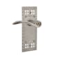 Nostalgic Warehouse Swan Privacy Door Lever Set with Craftsman Rose for 2-3/4" Backset Doors Satin Nickel