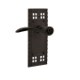 Nostalgic Warehouse Swan Privacy Door Lever Set with Craftsman Rose for 2-3/4" Backset Doors Oil-Rubbed Bronze