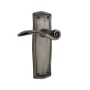 Nostalgic Warehouse Swan Privacy Door Lever Set with Prairie Rose for 2-3/8" Backset Doors Antique Pewter