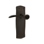 Nostalgic Warehouse Swan Privacy Door Lever Set with Prairie Rose for 2-3/8" Backset Doors Oil-Rubbed Bronze