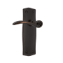 Nostalgic Warehouse Swan Privacy Door Lever Set with Prairie Rose for 2-3/8" Backset Doors Timeless Bronze
