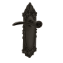 Nostalgic Warehouse Swan Privacy Door Lever Set with Victorian Rose for 2-3/8" Backset Doors Oil-Rubbed Bronze