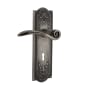 Nostalgic Warehouse Swan Privacy Door Lever Set with Meadows Rose and Decorative Keyhole for 2-3/4" Backset Doors Antique Pewter