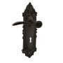 Nostalgic Warehouse Swan Privacy Door Lever Set with Victorian Rose and Decorative Keyhole for 2-3/8" Backset Doors Oil-Rubbed Bronze