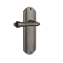 Nostalgic Warehouse Fleur Passage Door Lever Set with Deco Rose for 2-3/8" Backset Doors Antique Pewter