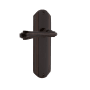 Nostalgic Warehouse Fleur Passage Door Lever Set with Deco Rose for 2-3/8" Backset Doors Satin Nickel