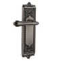Nostalgic Warehouse Fleur Passage Door Lever Set with Egg & Dart Rose for 2-3/4" Backset Doors Antique Pewter