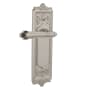 Nostalgic Warehouse Fleur Passage Door Lever Set with Egg & Dart Rose for 2-3/4" Backset Doors Satin Nickel