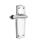 Nostalgic Warehouse Fleur Passage Door Lever Set with Prairie Rose for 2-3/8" Backset Doors Bright Chrome