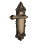 Nostalgic Warehouse Fleur Passage Door Lever Set with Victorian Rose for 2-3/4" Backset Doors Antique Brass