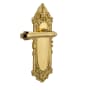 Nostalgic Warehouse Fleur Passage Door Lever Set with Victorian Rose for 2-3/4" Backset Doors Polished Brass