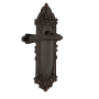 Nostalgic Warehouse Fleur Passage Door Lever Set with Victorian Rose for 2-3/4" Backset Doors Timeless Bronze