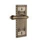 Nostalgic Warehouse Fleur Right Handed Non-Turning One-Sided Door Lever with Craftsman Rose Antique Brass