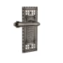 Nostalgic Warehouse Fleur Right Handed Non-Turning One-Sided Door Lever with Craftsman Rose Antique Pewter