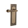 Nostalgic Warehouse Fleur Non-Turning Two-Sided Lever Set with Mission Rose Antique Brass