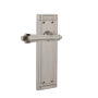 Nostalgic Warehouse Fleur Non-Turning Two-Sided Lever Set with Mission Rose Satin Nickel