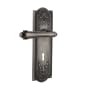 Nostalgic Warehouse Fleur Non-Turning Two-Sided Lever Set with Meadows Rose and Decorative Keyhole Antique Pewter