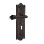 Nostalgic Warehouse Fleur Non-Turning Two-Sided Lever Set with Meadows Rose and Decorative Keyhole Timeless Bronze