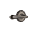 Nostalgic Warehouse Fleur Right Handed Privacy Door Lever Set with Classic Rose for 2-3/4" Backset Doors Antique Pewter
