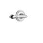 Nostalgic Warehouse Fleur Right Handed Privacy Door Lever Set with Classic Rose for 2-3/4" Backset Doors Bright Chrome