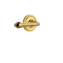 Nostalgic Warehouse Fleur Right Handed Privacy Door Lever Set with Classic Rose for 2-3/4" Backset Doors Unlacquered Brass