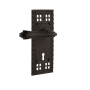 Nostalgic Warehouse Fleur Privacy Door Lever Set with Craftsman Rose and Decorative Keyhole for 2-3/8" Backset Doors Oil-Rubbed Bronze