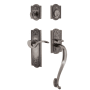 Nostalgic Warehouse Meadows Right Handed Sectional Single Cylinder Keyed Entry Door Handleset with S Grip and Manor Lever for 2-3/4" Backset Doors Antique Pewter