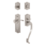 Nostalgic Warehouse Meadows Right Handed Sectional Single Cylinder Keyed Entry Door Handleset with S Grip and Manor Lever for 2-3/4" Backset Doors Satin Nickel