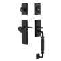 Nostalgic Warehouse New York Right Handed Sectional Single Cylinder Keyed Entry Door Handleset with F Grip and Manor Lever for 2-3/4" Backset Doors Timeless Bronze
