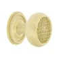 Nostalgic Warehouse Vintage 1-3/8" Round Craftsman Style Cabinet Knob with Backplate - Solid Brass Satin Brass