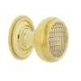 Nostalgic Warehouse Vintage 1-3/8" Round Craftsman Style Cabinet Knob with Backplate - Solid Brass Unlacquered Brass