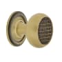 Nostalgic Warehouse Vintage 1-3/8" Round Craftsman Style Cabinet Knob with Backplate - Solid Brass Antique Brass