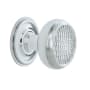 Nostalgic Warehouse Vintage 1-3/8" Round Craftsman Style Cabinet Knob with Backplate - Solid Brass Bright Chrome