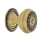 Nostalgic Warehouse Vintage Restoration 1-3/8" Round Meadows Cabinet Knob - Solid Brass Antique Brass