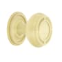 Nostalgic Warehouse Mission 1-3/8" Round Restoration Colonial Solid Brass Textured Cabinet / Drawer Knob with Round Backplate Satin Brass