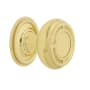 Nostalgic Warehouse Mission 1-3/8" Round Restoration Colonial Solid Brass Textured Cabinet / Drawer Knob with Round Backplate Polished Brass