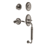 Nostalgic Warehouse Classic Left Handed Sectional Single Cylinder Keyed Entry Door Handleset with C Grip and Swan Lever for 2-3/8" Backset Doors Antique Pewter