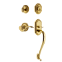 Nostalgic Warehouse Rope Left Handed Sectional Single Cylinder Keyed Entry Door Handleset with S Grip and Manor Lever for 2-3/8" Backset Doors Lifetime Brass