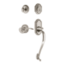 Nostalgic Warehouse Rope Left Handed Sectional Single Cylinder Keyed Entry Door Handleset with S Grip and Manor Lever for 2-3/8" Backset Doors Satin Nickel