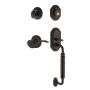 Nostalgic Warehouse Rope Left Handed Sectional Single Cylinder Keyed Entry Door Handleset with C Grip and Manor Lever for 2-3/4" Backset Doors Timeless Bronze