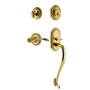 Nostalgic Warehouse Rope Left Handed Sectional Single Cylinder Keyed Entry Door Handleset with S Grip and Swan Lever for 2-3/8" Backset Doors Lifetime Brass