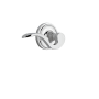Nostalgic Warehouse Manor Left Handed Non-Turning One-Sided Door Lever with Classic Rose Bright Chrome